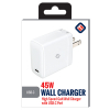 TekYa 45W GaN USB-C Travel Charger Head - White - - alt view 4