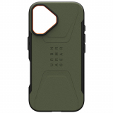 Apple iPhone 16 Urban Armor Gear Civilian Case with Magsafe (UAG) - Olive Drab