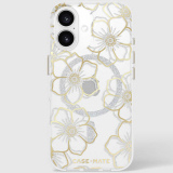 Apple iPhone 16 Casemate Floral Gems Case with Magsafe - Gold