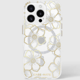 Apple iPhone 16 Pro Casemate Floral Gems Case with Magsafe - Gold