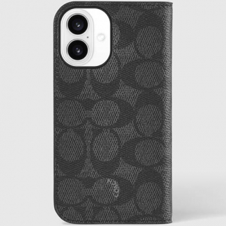 **PREORDER**Apple iPhone 16 Coach Folio Case with Magsafe - Signature Charcoal